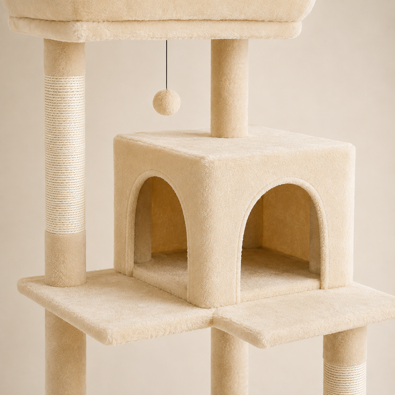 Détail de la niche cube à deux ouvertures en arche