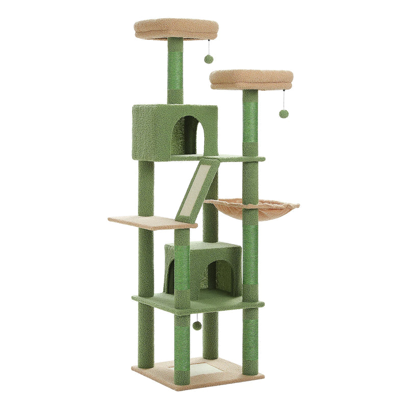 Arbre à chat Maine Coon 178 cm – 6 poteaux à griffer et perchoirs