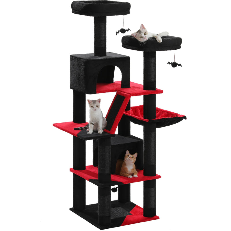 Arbre à chat Maine Coon 178 cm – 6 poteaux à griffer et perchoirs