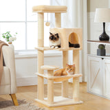 Petit arbre à chat 113 cm – 5 niveaux, hamac et kit anti-basculement