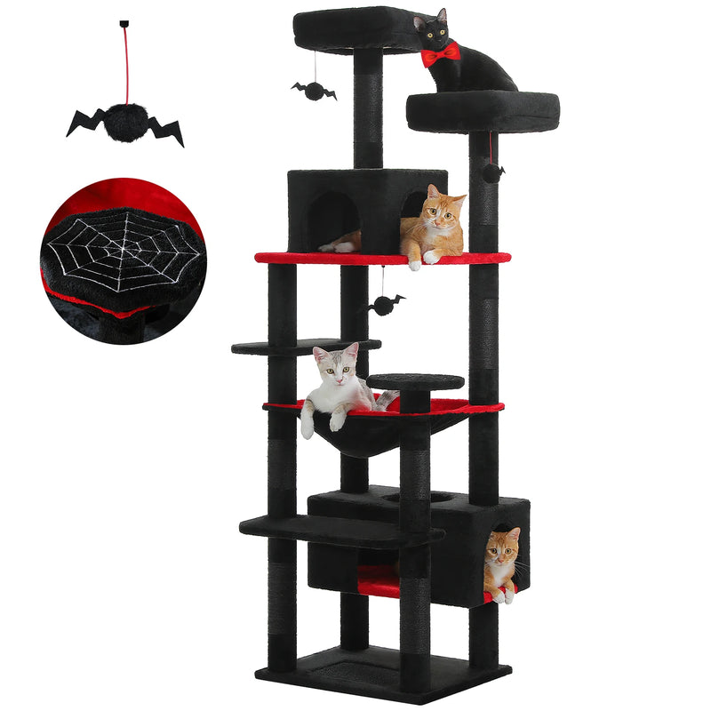 Grand arbre à chat pour Maine Coon – hamac, niches et poteaux sisal