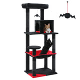 Arbre à chat 143 cm 5 niveaux – Noir