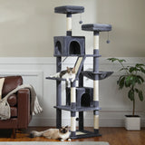 Arbre à chat Maine Coon 178 cm – 6 poteaux à griffer et perchoirs